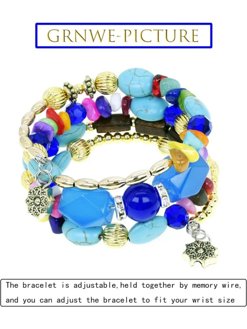 Boho Multilayer Agate Bead Charm Bracelets for Women | Vintage Jade Yoga Bangles